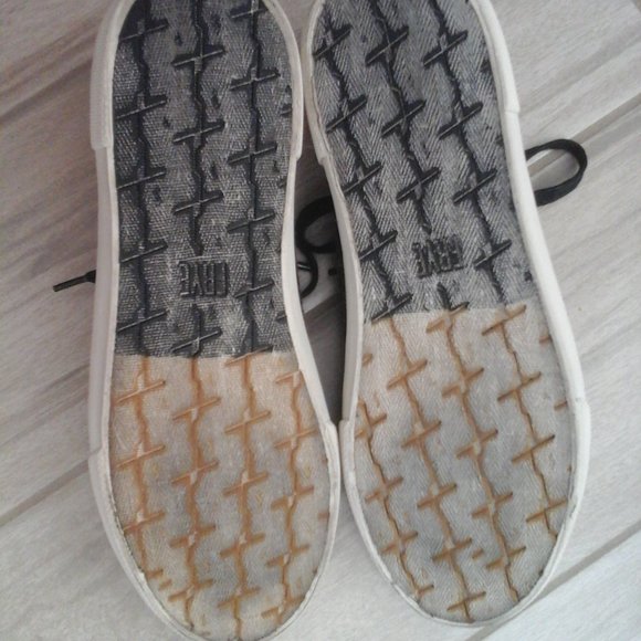 Frye Black & Beige Tweed Low Profile Tie Sneaker.  Size 6.5 M - Picture 6 of 7